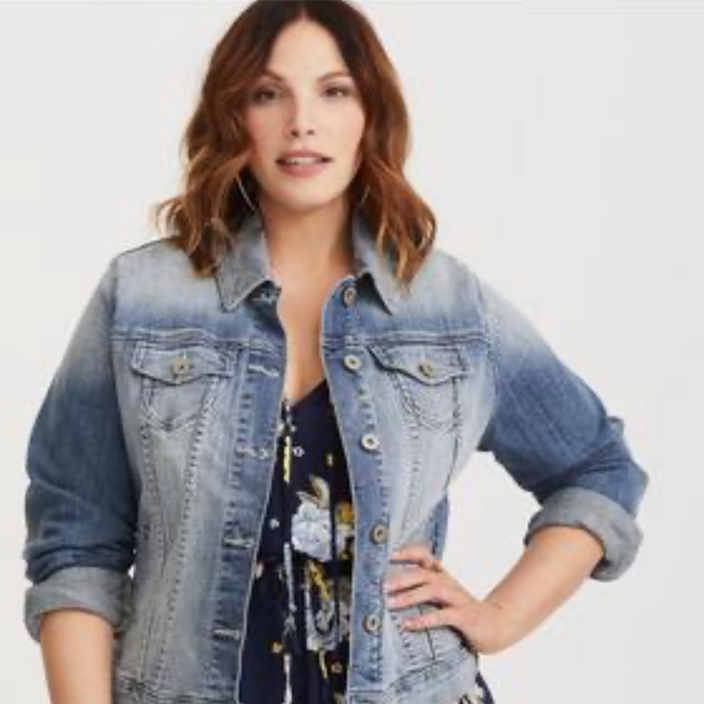 Torrid Distressed Denim Jacket